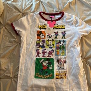 Zara Mickey Mouse T-Shirt - White and Red